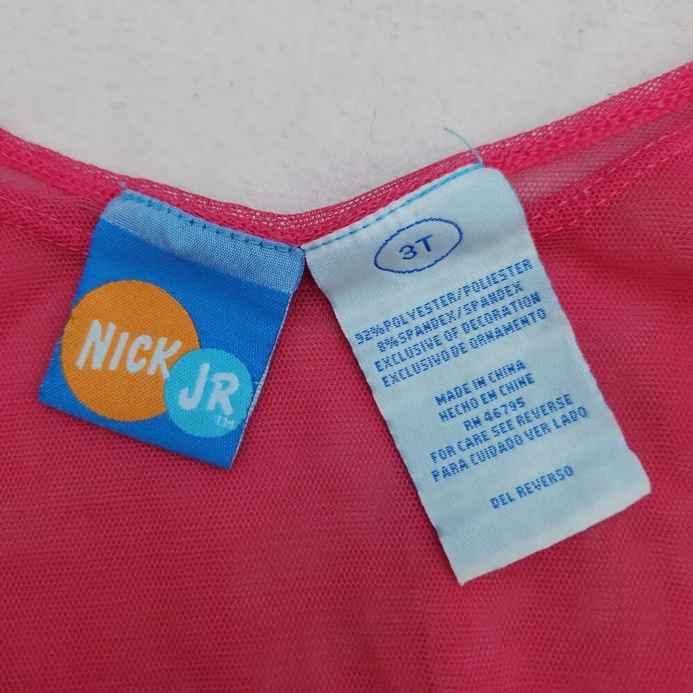 Vintage 2006 Dora the Explorer Mesh Swim Cover Up Tank Top Pink Girl Size 3T Y2K